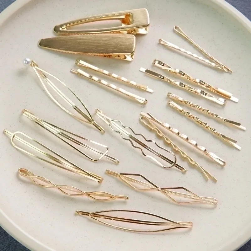 Metal Pearl Gold Hairpin