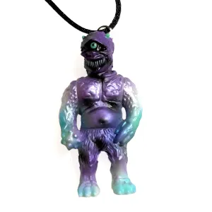 MVH Ollie VAG Vinyl Artist Gacha Necklace Custom Sofubi Pendant (Purple/Turquoise)