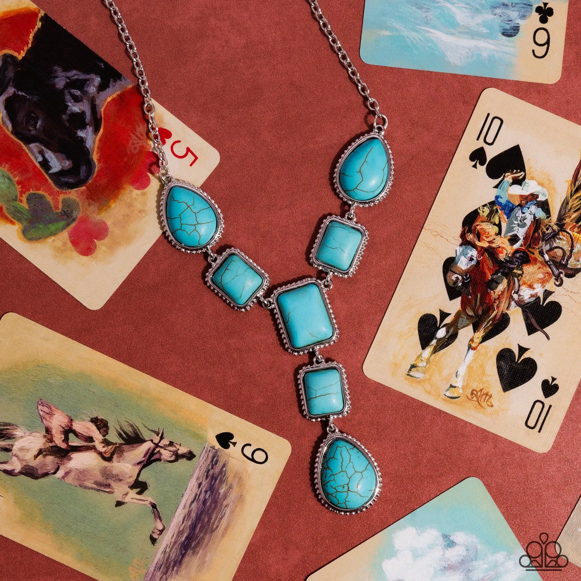 Necklaces Defaced Deal - Blue N2426