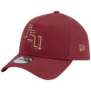 New Era Stacked FSU 9Forty A-Frame Adjustable Snapback Cap - Garnet