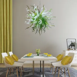 Nordic Ball Chandelier Hand Blown Glass Ceiling Lights Dining Tables Lighting