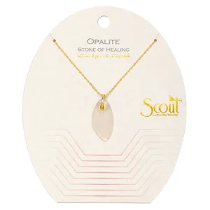 Opalite Gold Organic Stone Necklace