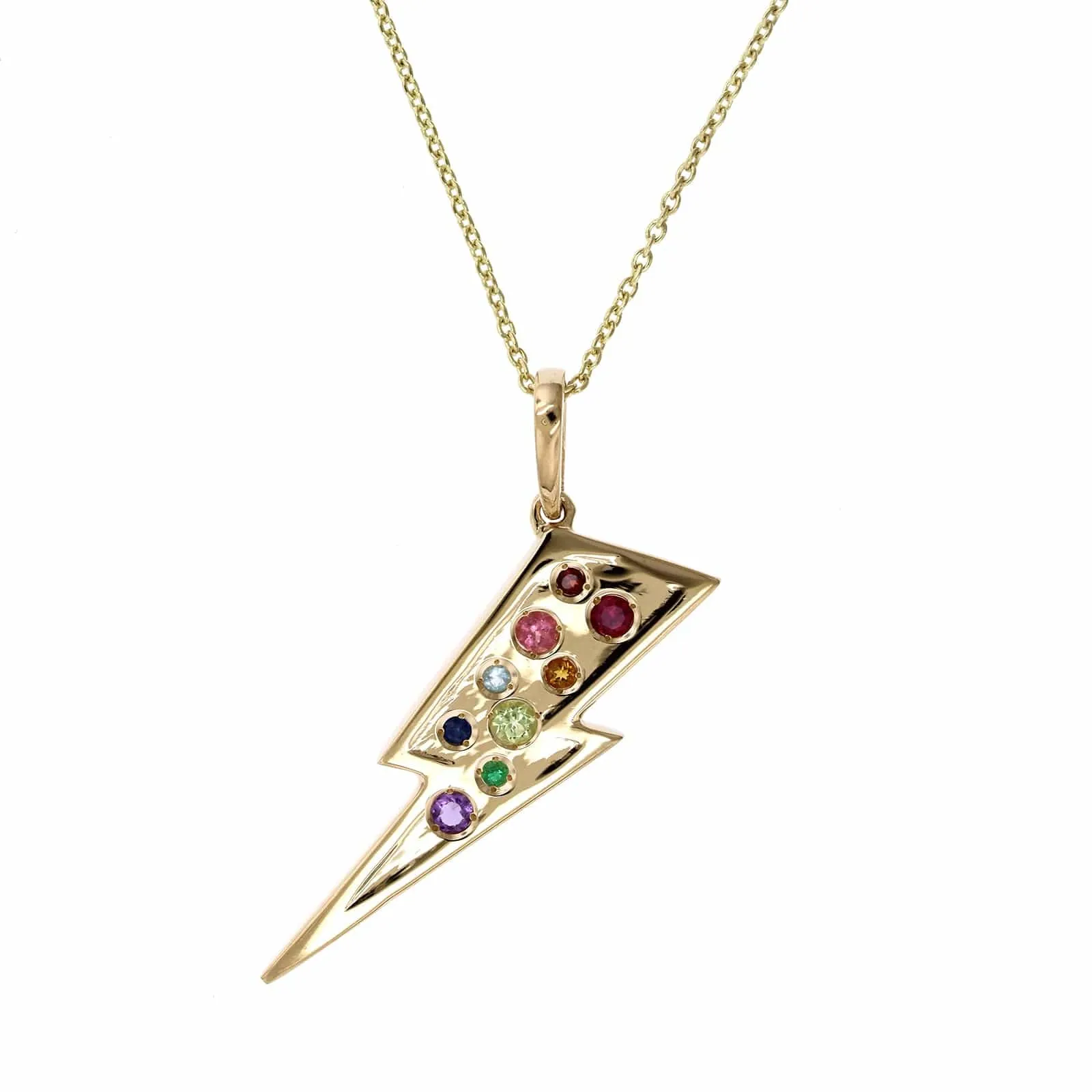 Ophelia Rainbow Lightning Bolt Necklace