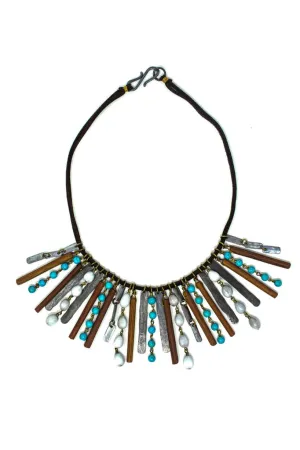 Organic Element Snare Necklace in Turquoise