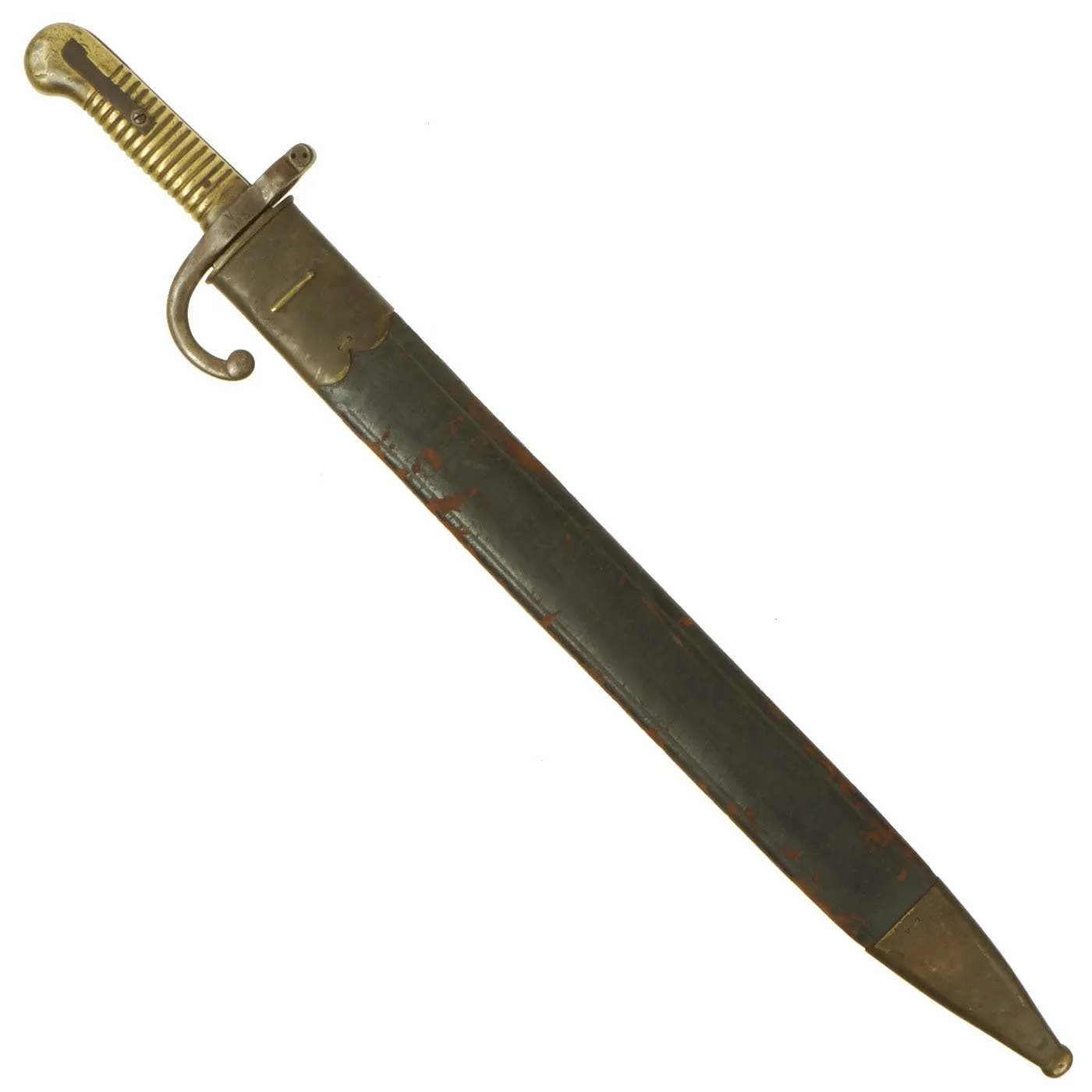 Original Belgian Terssen Model 1868 Pioneer Sawback Bayonet for Comblain Rifle dated 1879 with Scabbard