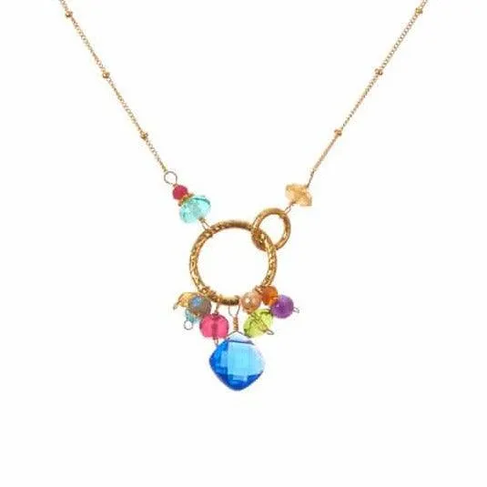 Paige Colorful Gems Pendant Necklace