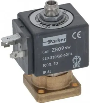 PARKER 3 WAY Complete Solenoid Valve Square Base 220V 9W Ruby