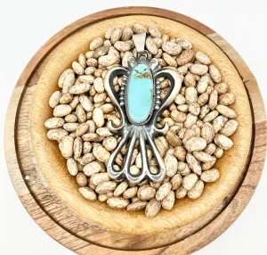 Pendant- Harrison Bitsie Large Silver Turquoise