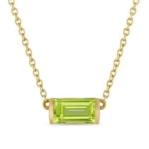 Peridot Bonbon Necklace, east-west