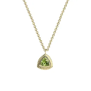 Peridot Trillion Necklace