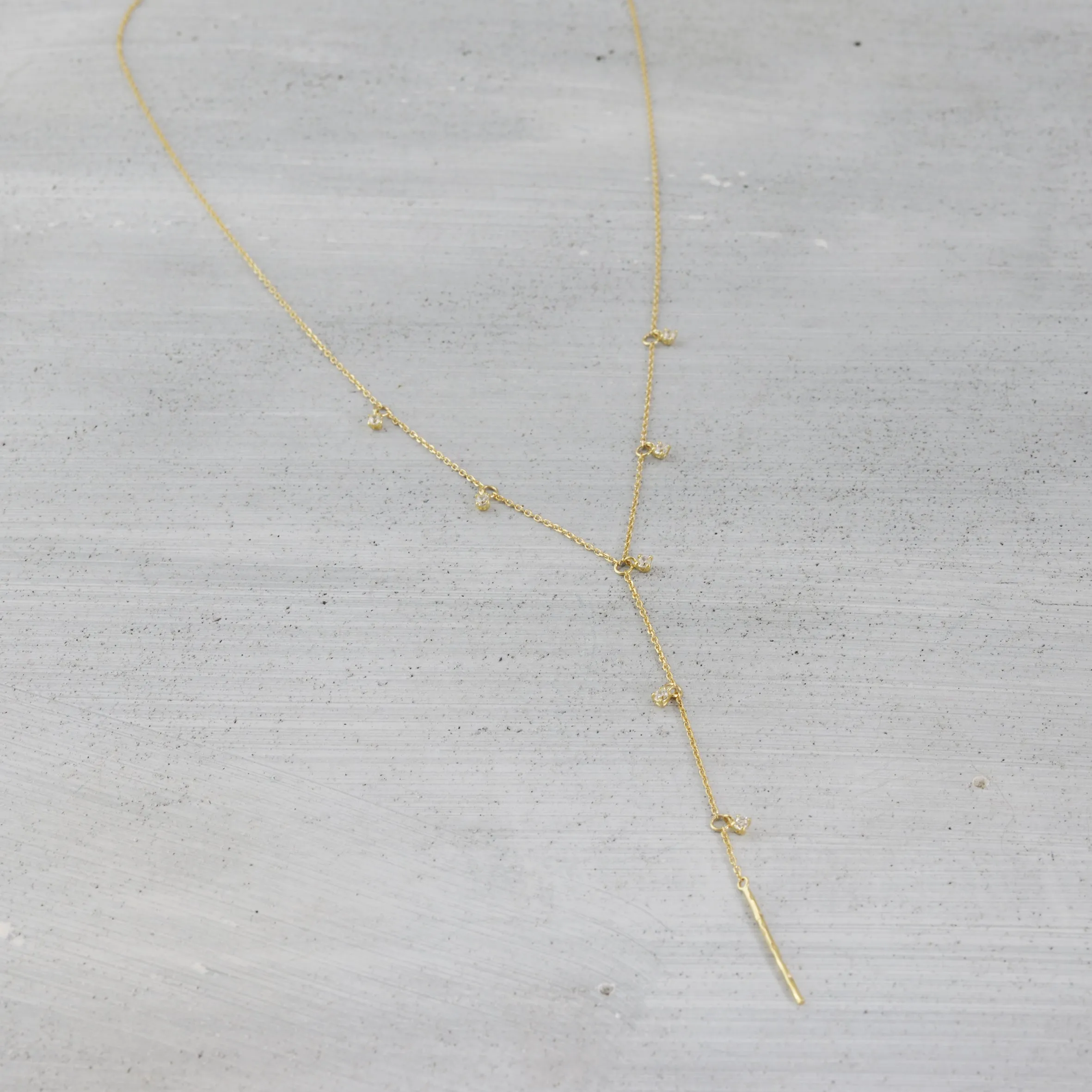 Petite constellation Y Necklace - 14K/ 18K Gold