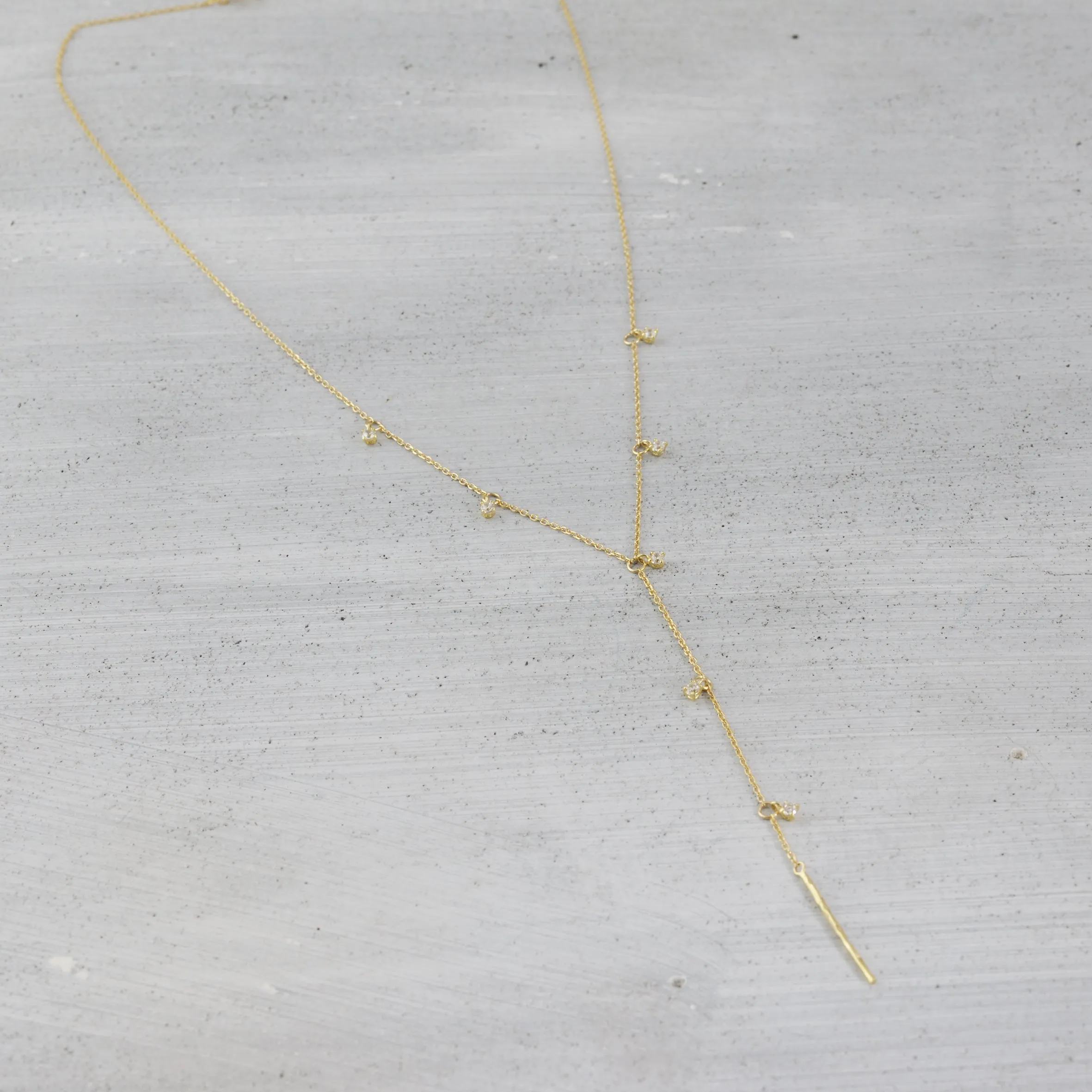 Petite constellation Y Necklace - 14K/ 18K Gold