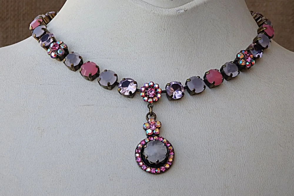 Pink purple necklace