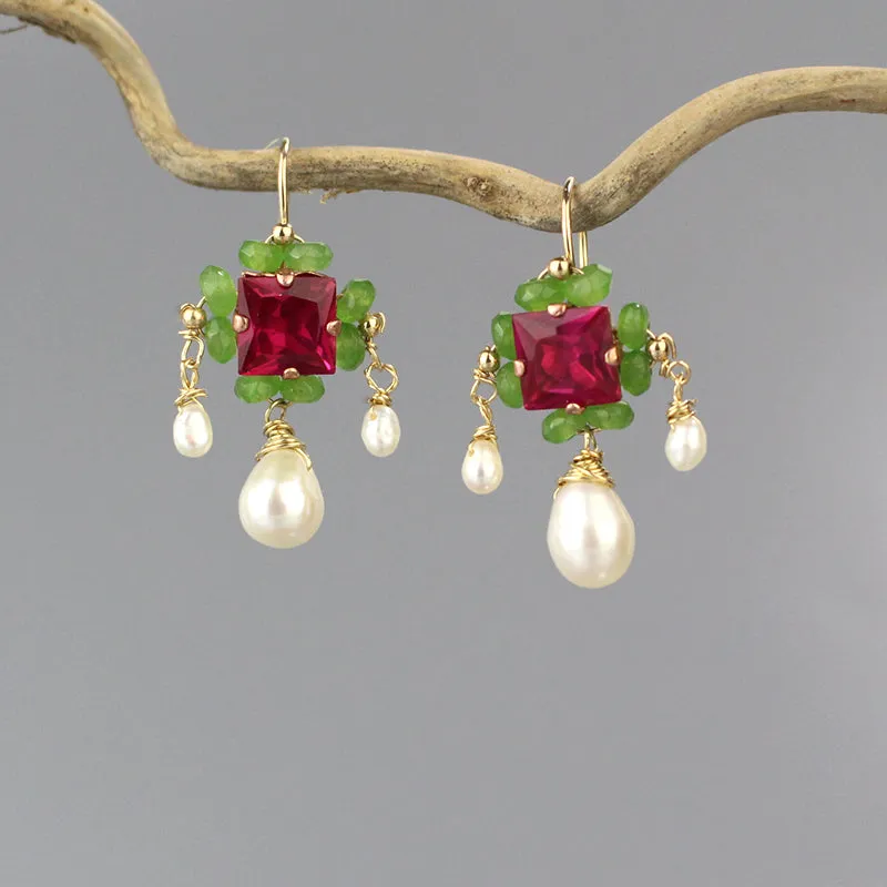 Pink Zircon Victoria Earrings