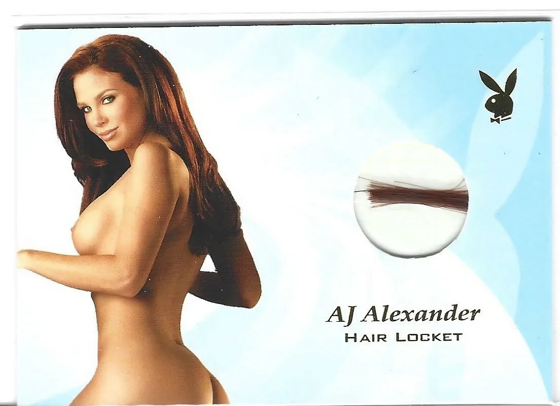 Playboy Centerfold Update 5 AJ Alexander Spotlight Hair Locket Memorabilia Card