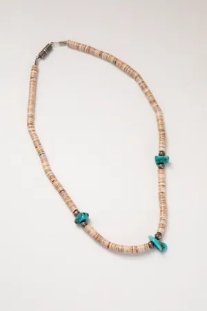 Puka Shell   Turquoise Necklace