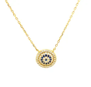 "EROS" Evil Eye Sapphire CZ Necklace