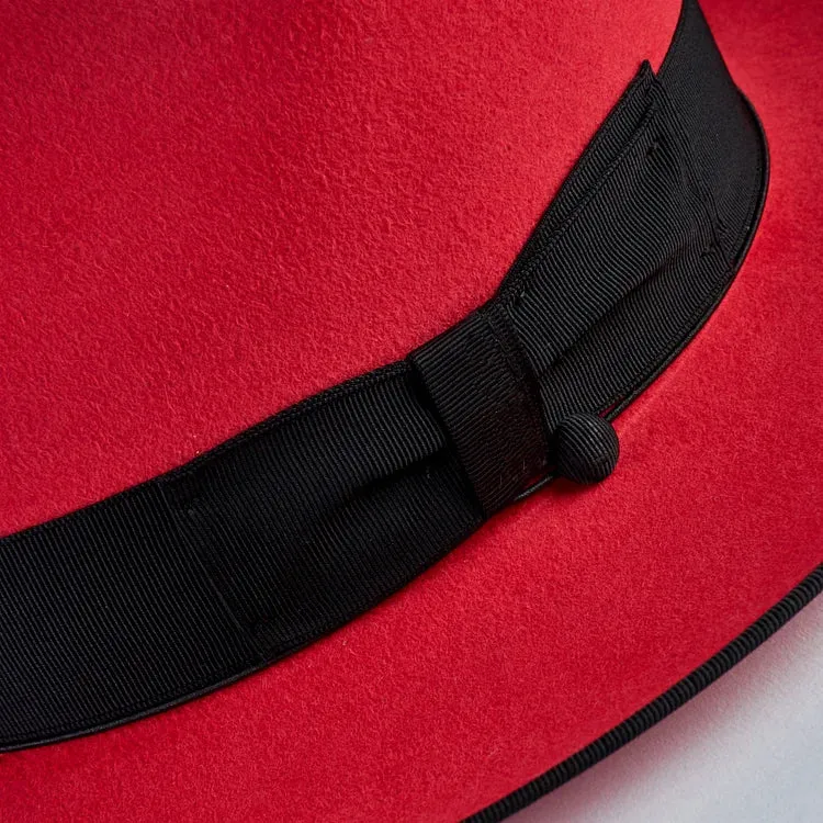 Reverie Radiance Fedora-Red