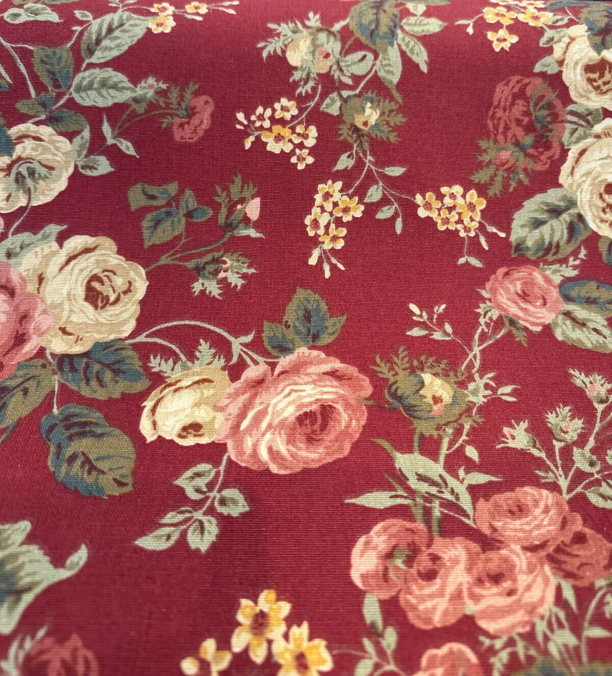 Richloom Vintage Floral Bethany Ruby Drapery Upholstery Fabric By The Yard