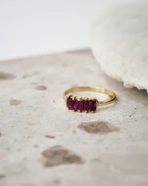 Ring Ruby Baguette