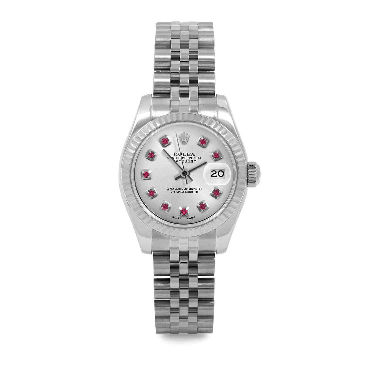 Rolex Datejust 26mm | 179174-SLV-RBY-AM-FLT-JBL