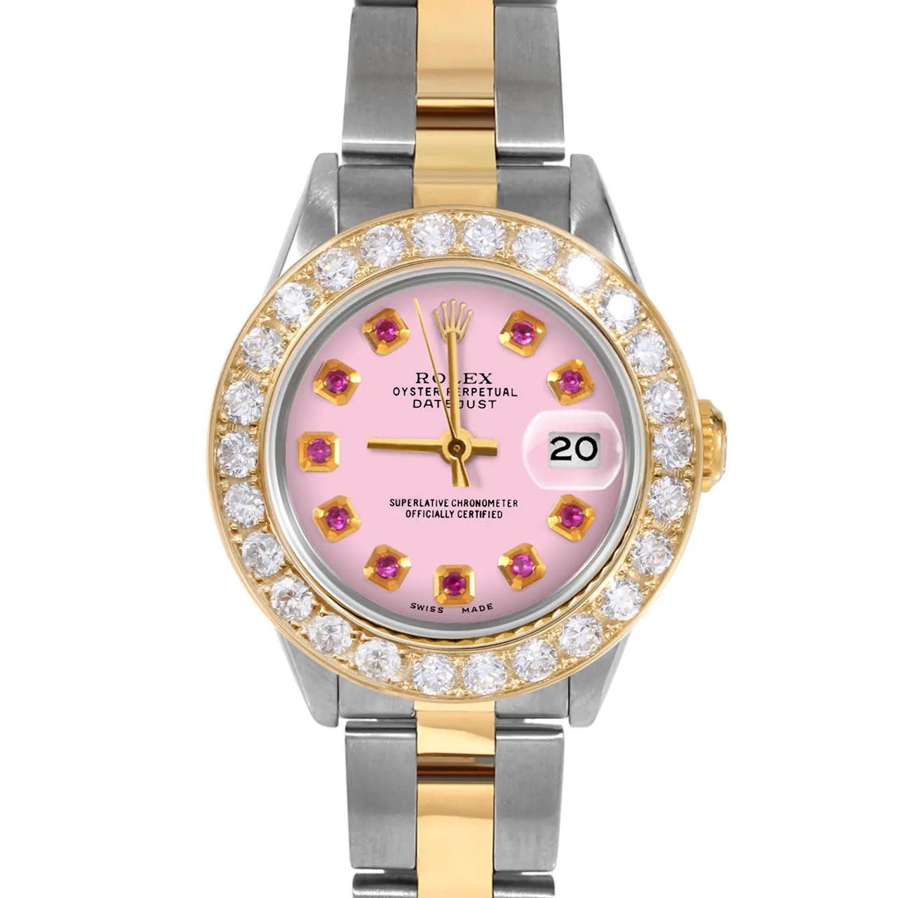 Rolex Datejust 26mm | 69173-PNK-RBY-AM-2CT-OYS