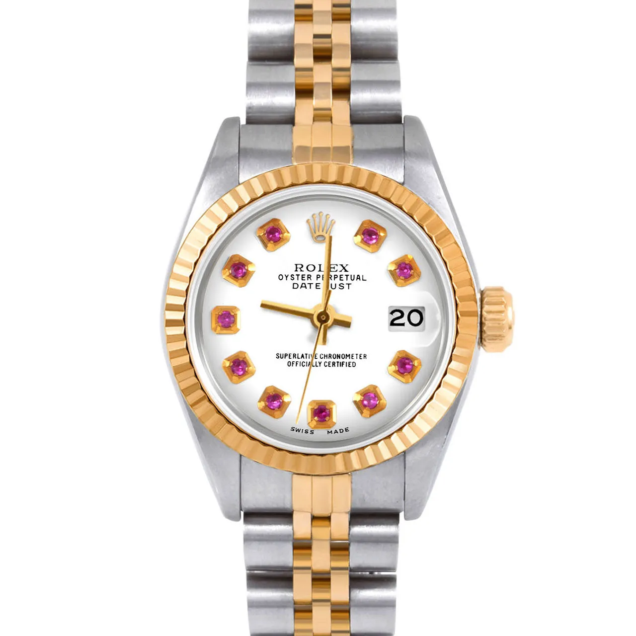 Rolex Datejust 26mm | 69173-WHT-RBY-AM-FLT-JBL