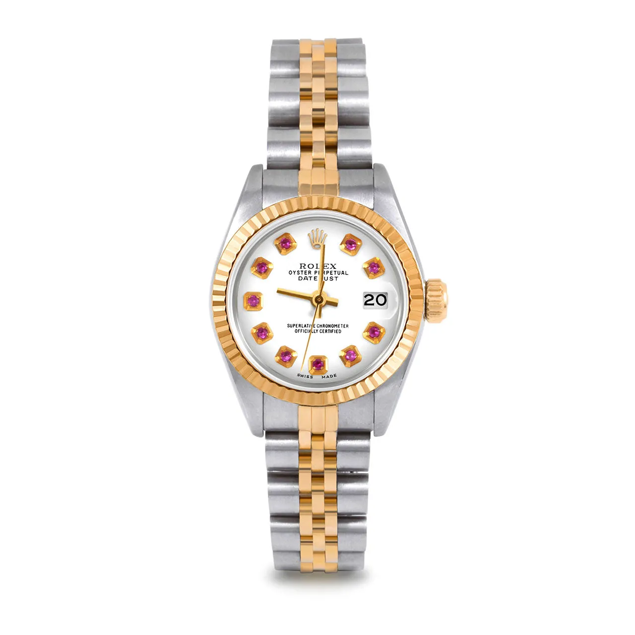 Rolex Datejust 26mm | 69173-WHT-RBY-AM-FLT-JBL