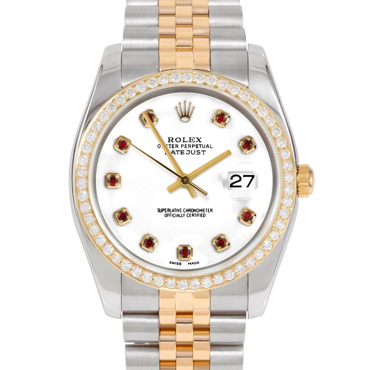 Rolex Datejust 36mm | 116233-WHT-RBY-AM-BDS-JBL