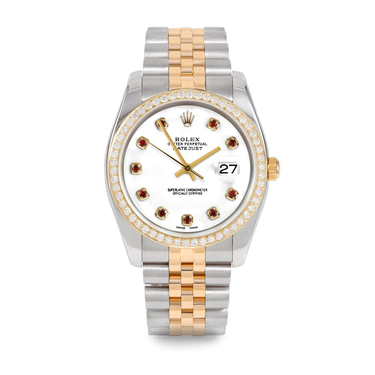 Rolex Datejust 36mm | 116233-WHT-RBY-AM-BDS-JBL