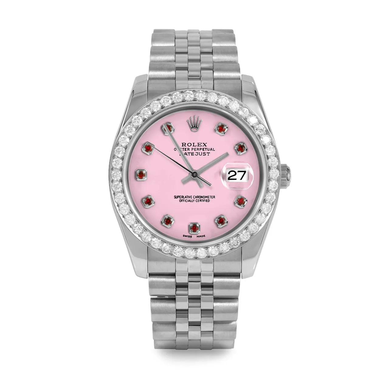 Rolex Datejust 36mm | 116234-PNK-RBY-AM-25CT-JBL