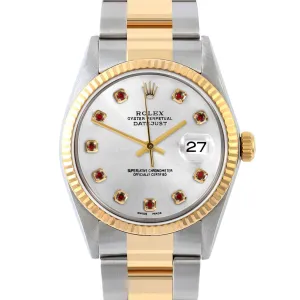 Rolex Datejust 36mm | 16013-SLV-RBY-AM-FLT-OYS