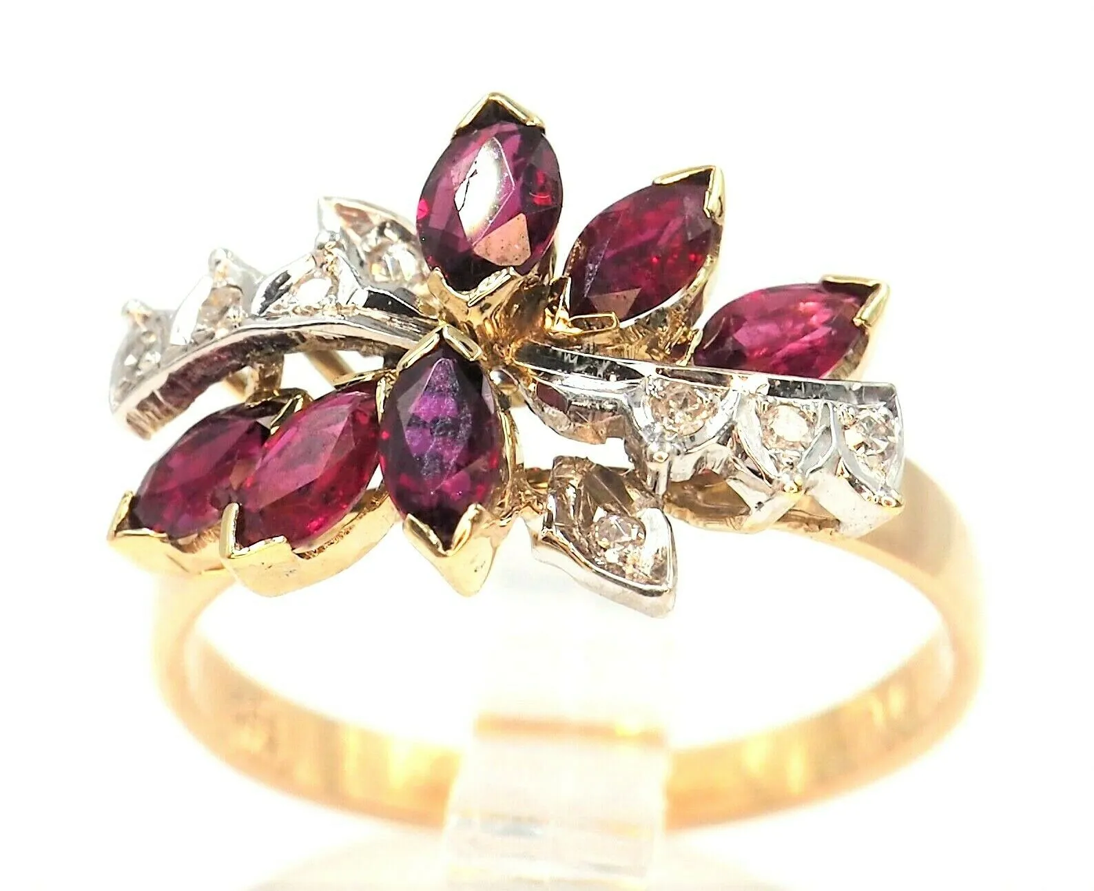 Ruby & Diamond 14ct Yellow Gold Ring