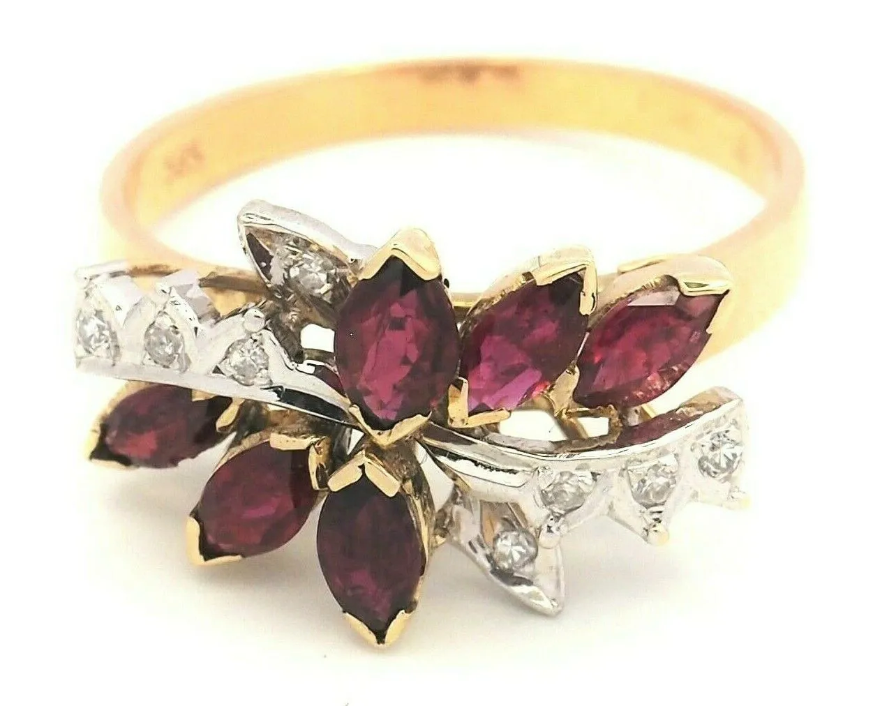 Ruby & Diamond 14ct Yellow Gold Ring