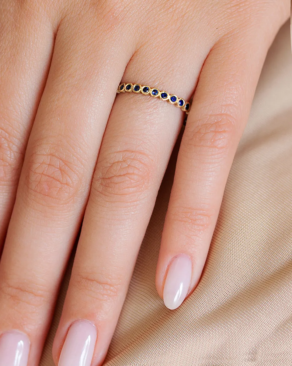 Ruby Dotty Eternity Ring with Ruby Stones