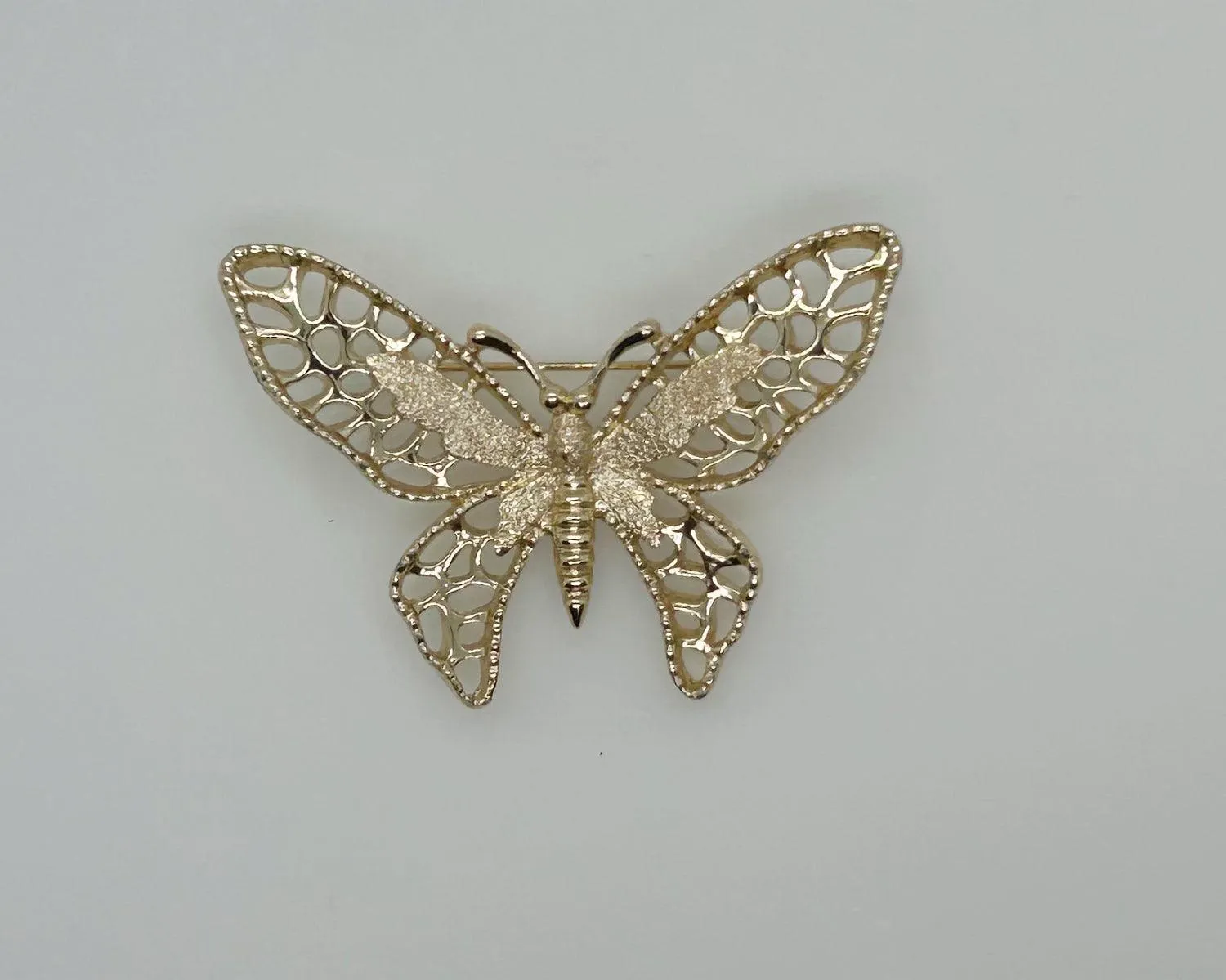 Sarah Coventry Gold Tone Madame Butterfly Brooch (1971)