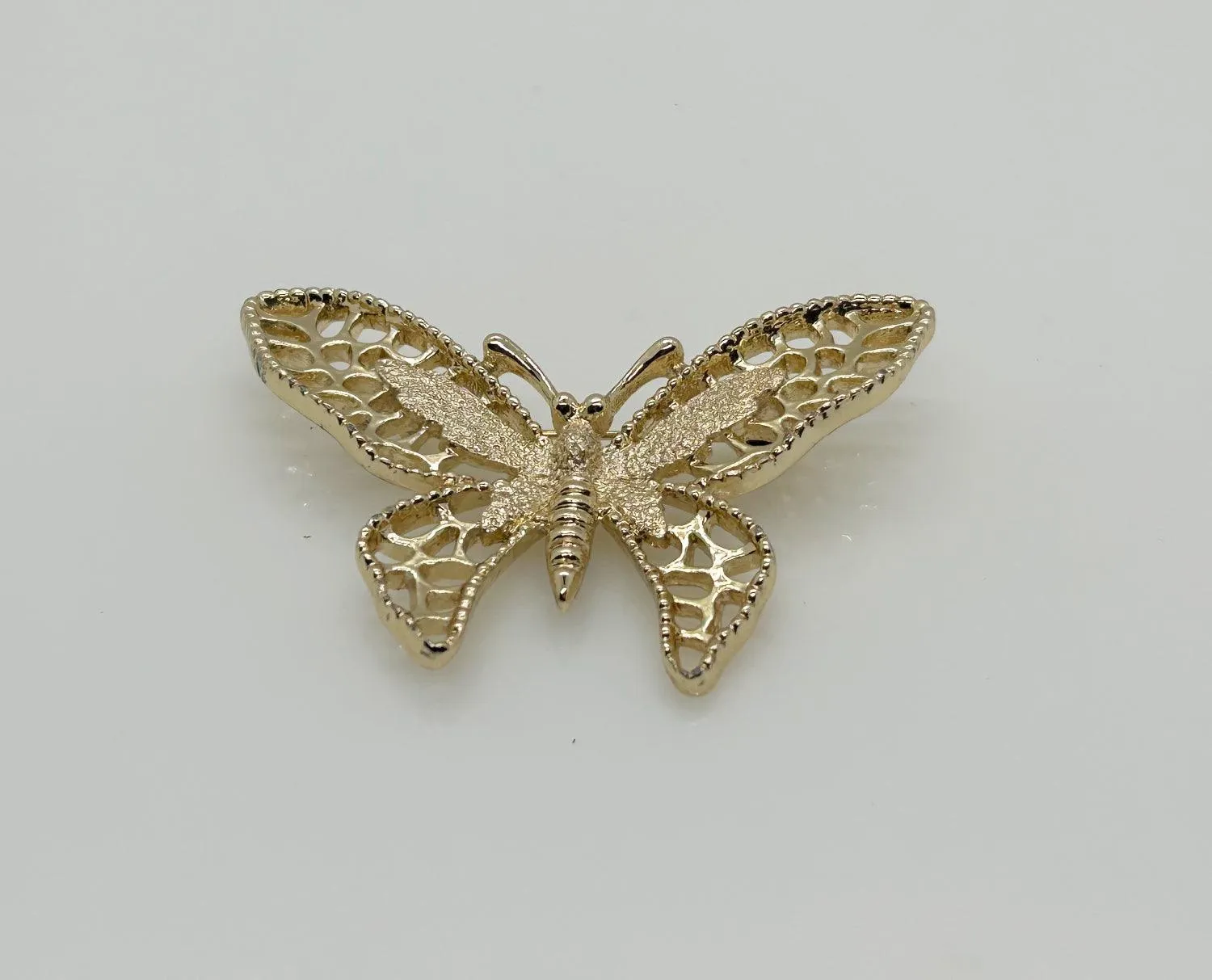 Sarah Coventry Gold Tone Madame Butterfly Brooch (1971)