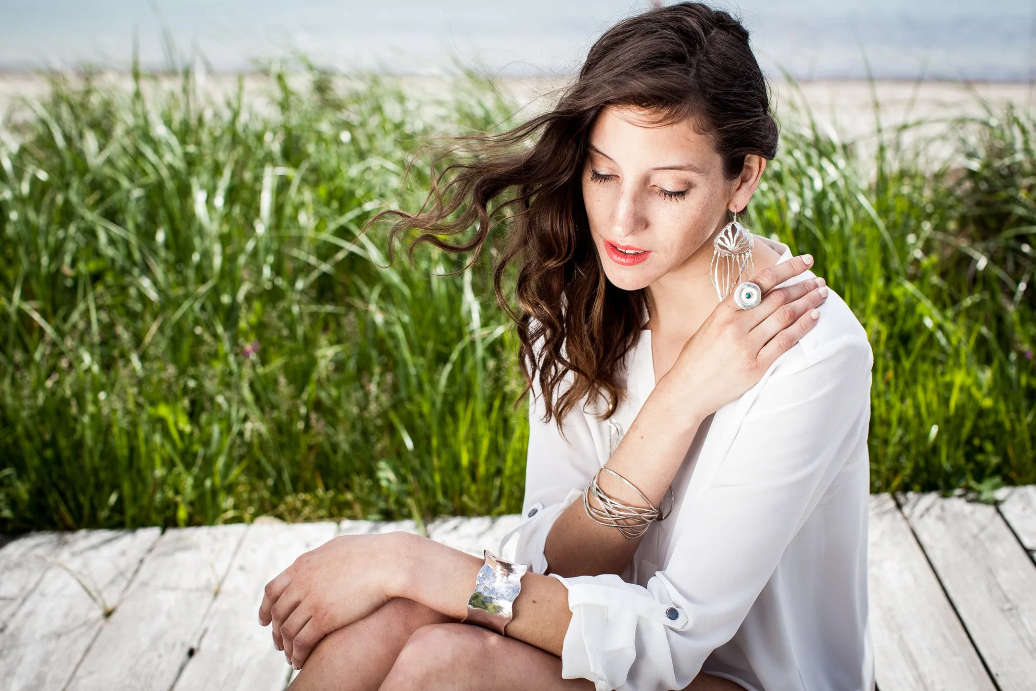 Sea Grass Earrings Dangly