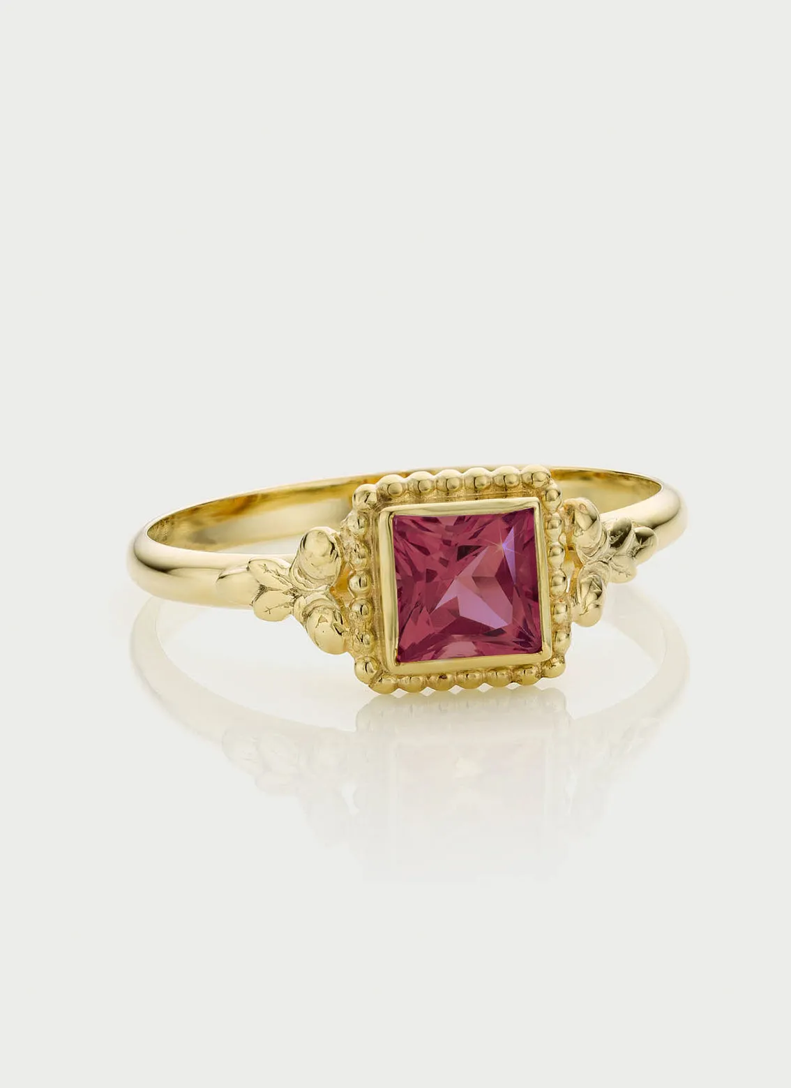 Senda rhodolite 14k gold ring