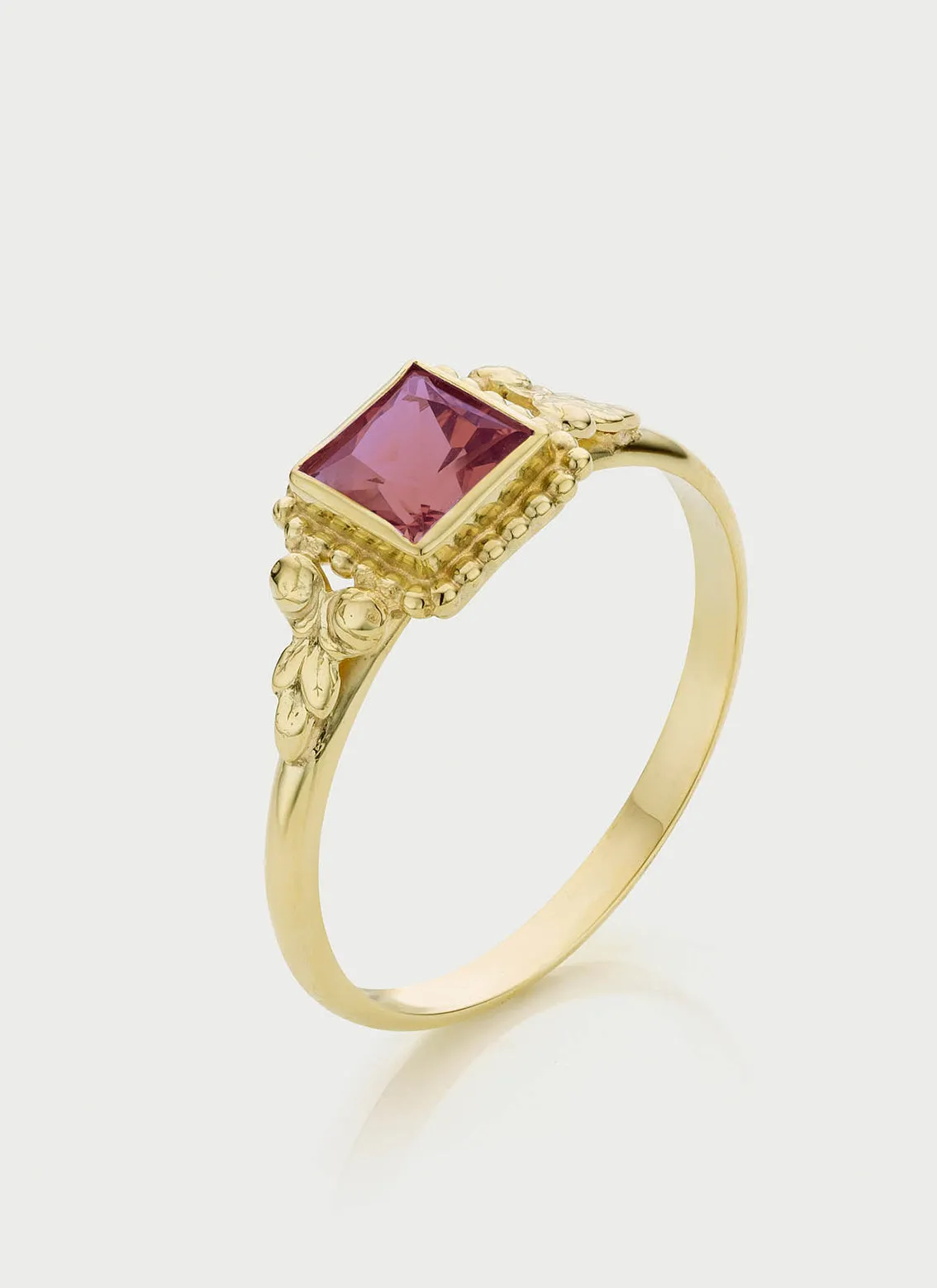 Senda rhodolite 14k gold ring