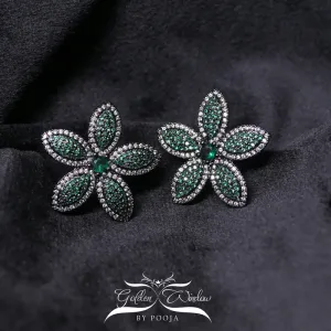 Serenity Zircon Floral Studs