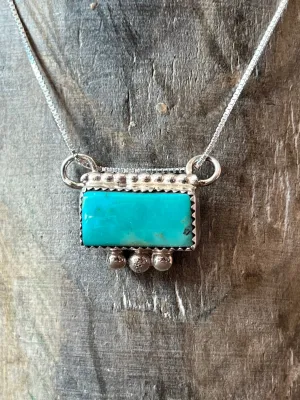 Shot In The Dark Turquoise Sterling Silver Necklace