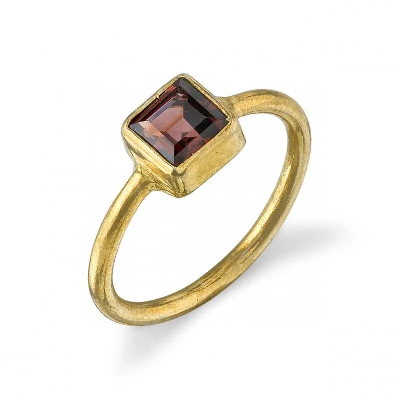 Square Garnet Ring