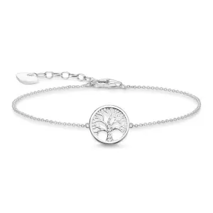 Thomas Sabo Sterling Silver Tree Of Life White CZ 16-19cm Bracelet