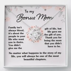 To My Bonus Mom Necklace Gift - Thank you for being the mom that you didn't have to be, Mother's Day Gift