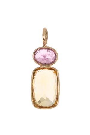 Tourmaline and Citrine Necklace Charm