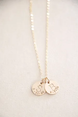 varsity initial necklace {gold   silver}