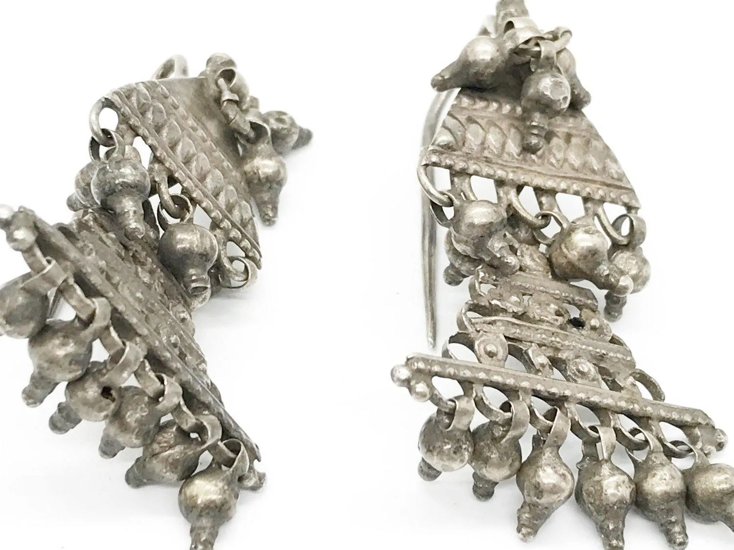 Vintage Indian Multi-tiered Dangle Earrings