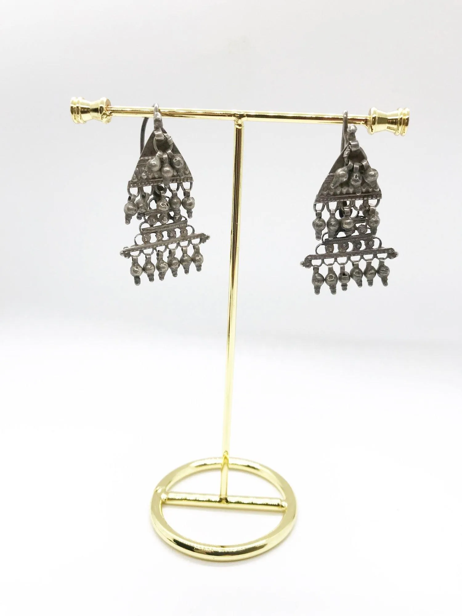 Vintage Indian Multi-tiered Dangle Earrings