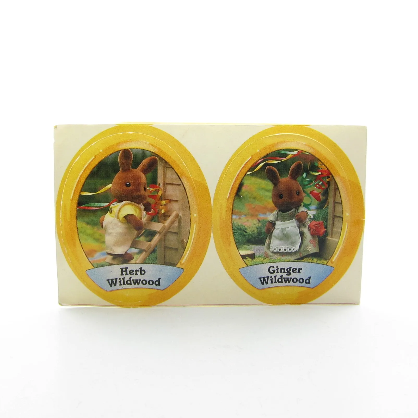 Wildwood Brown Rabbit Stickers Vintage Sylvanian Families